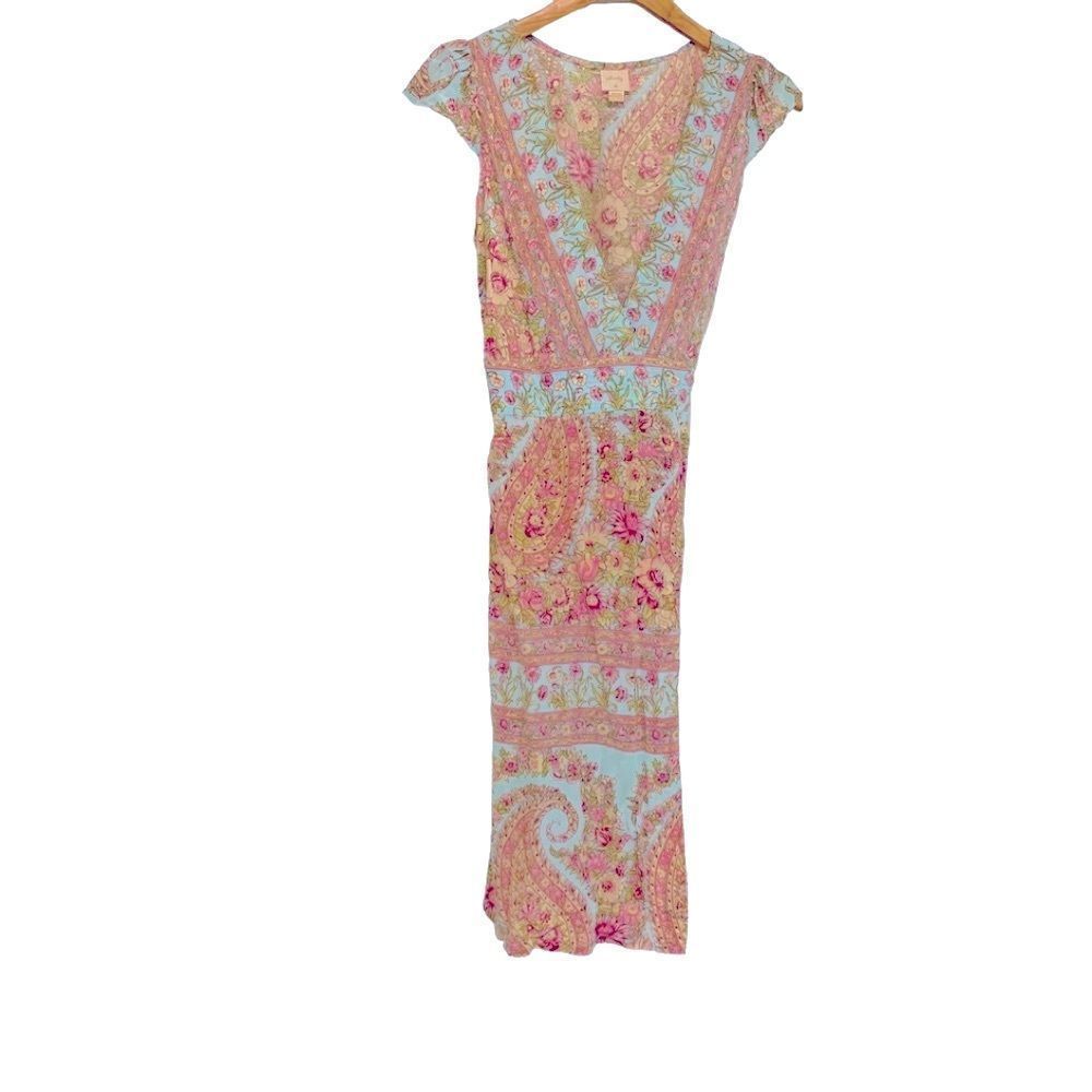 Plenty Anthropologie 100% Silk Patterned Wrap Dress